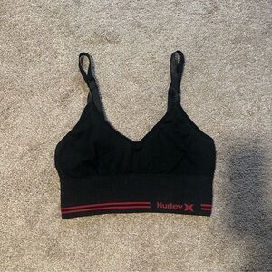 Hurley 2pc black & red sports bra MED